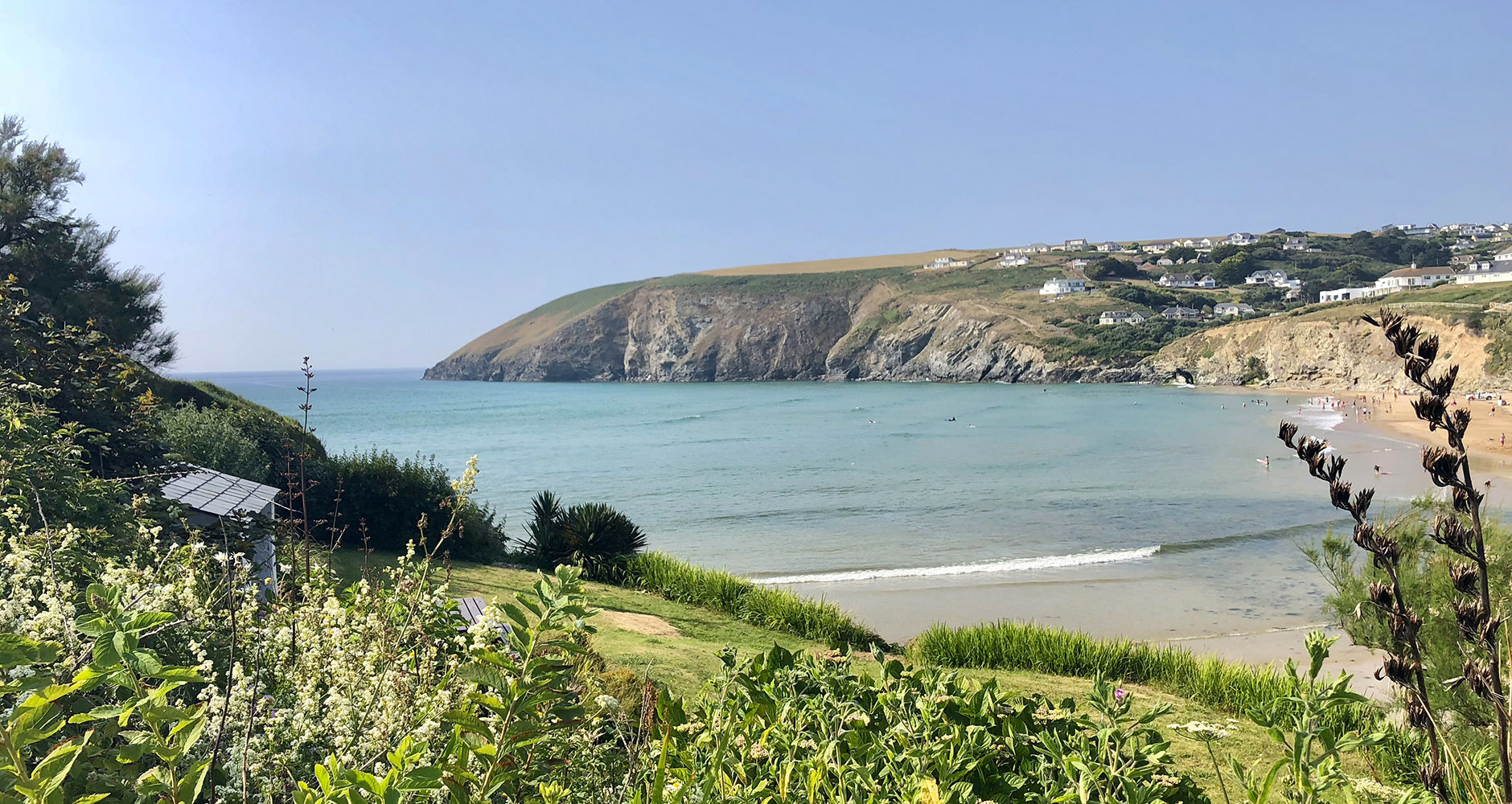 The beautiful beach in Mawgan Porth