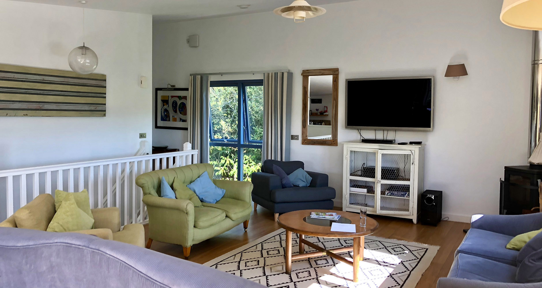 The living room at Tewynn, The Park Cornwall
