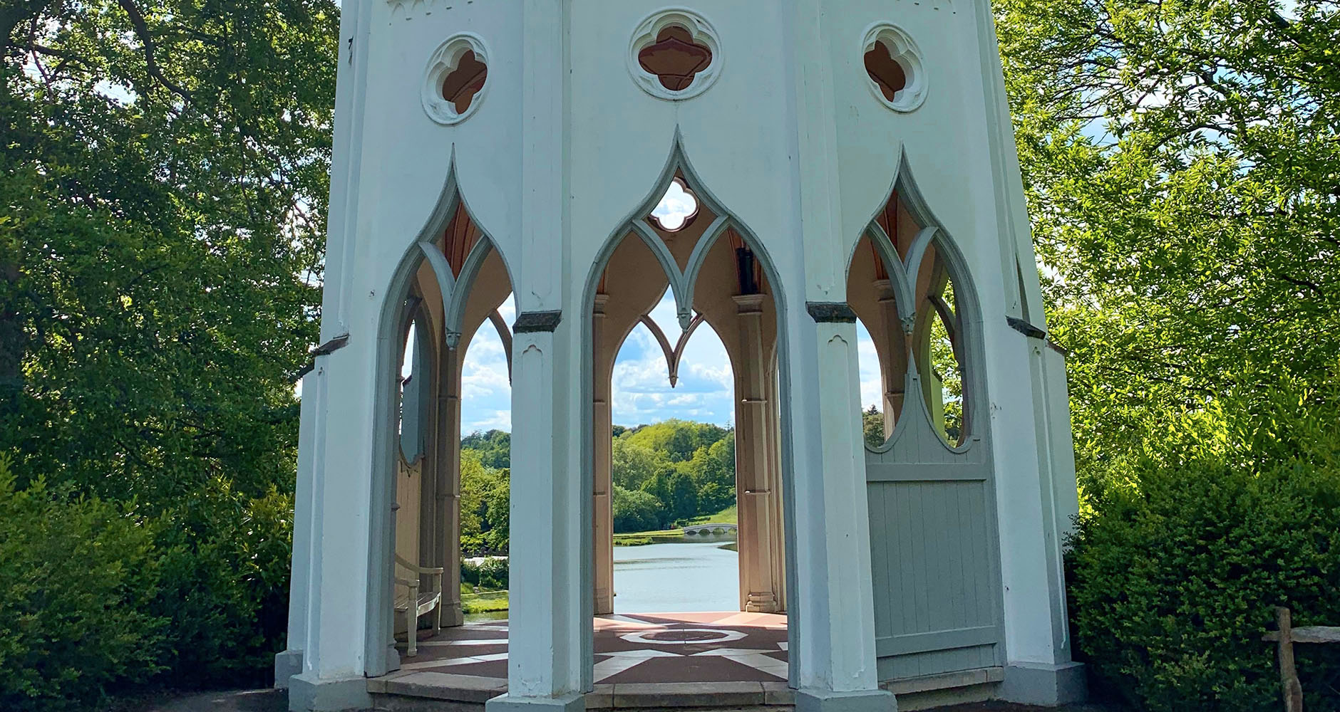 The stunning Gothic Temple at Painshill Park